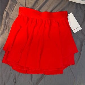 Lululemon Athletica Bold Red Layered Skirt
